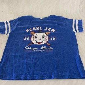 Kids Pearl Jam concert shirt from Wrigley 2018